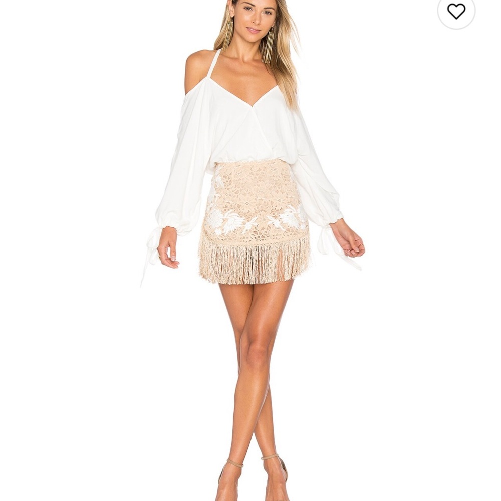 lovers + friends ivory Buenos noches Bodysuit size medium